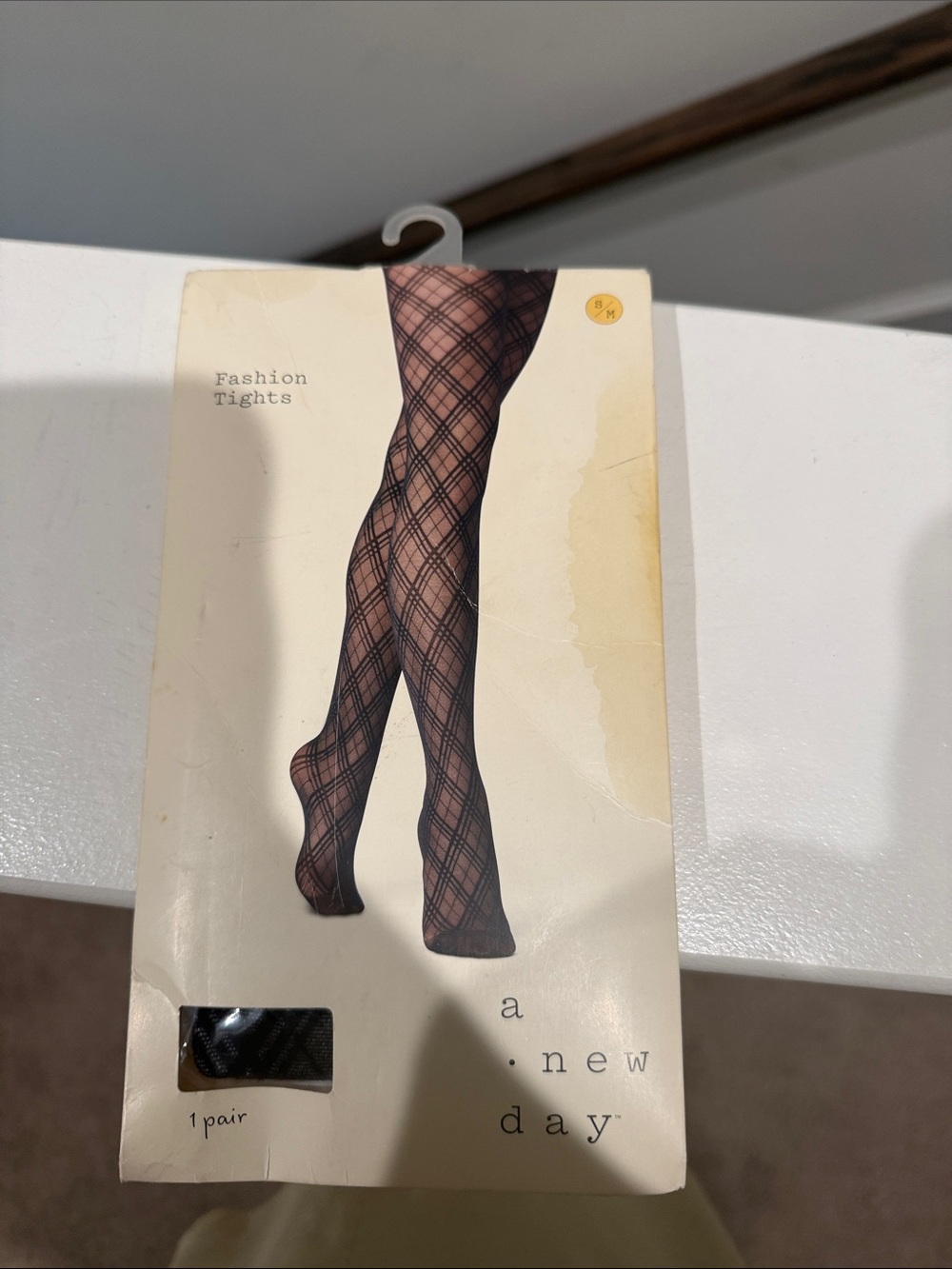 a new day Black Plaid Fashion Tights